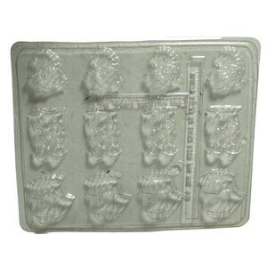 Hallmark‎ Cards Clear Plastic Thanksgiving Candy Molds Makes 12 Servings.